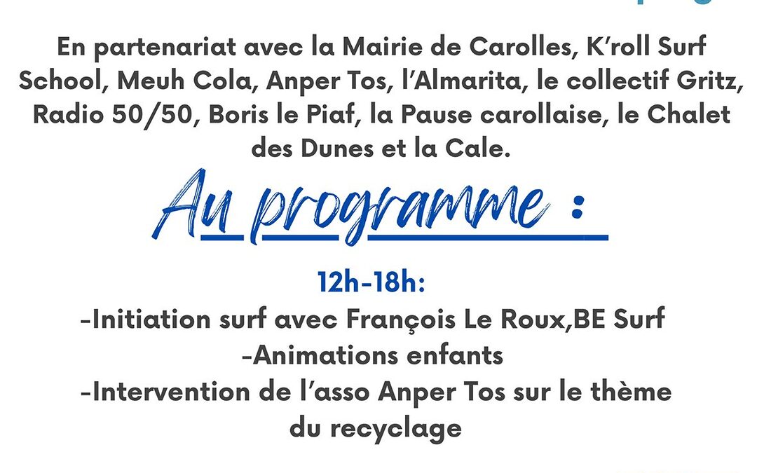 Journée d&rsquo;inauguration – 25/04/2026 – 12h – 00h30 – Carolles plage