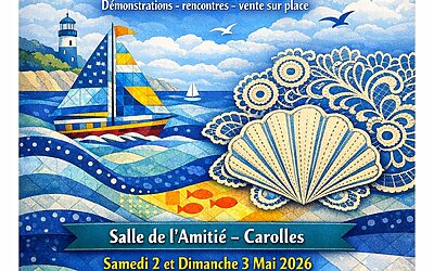 Exposition/Vente Patchwork et Dentelle, Samedi 2 et Dimanche 3 mai 2026 (10h/18h) – Salle de l&rsquo;Amitié à Carolles