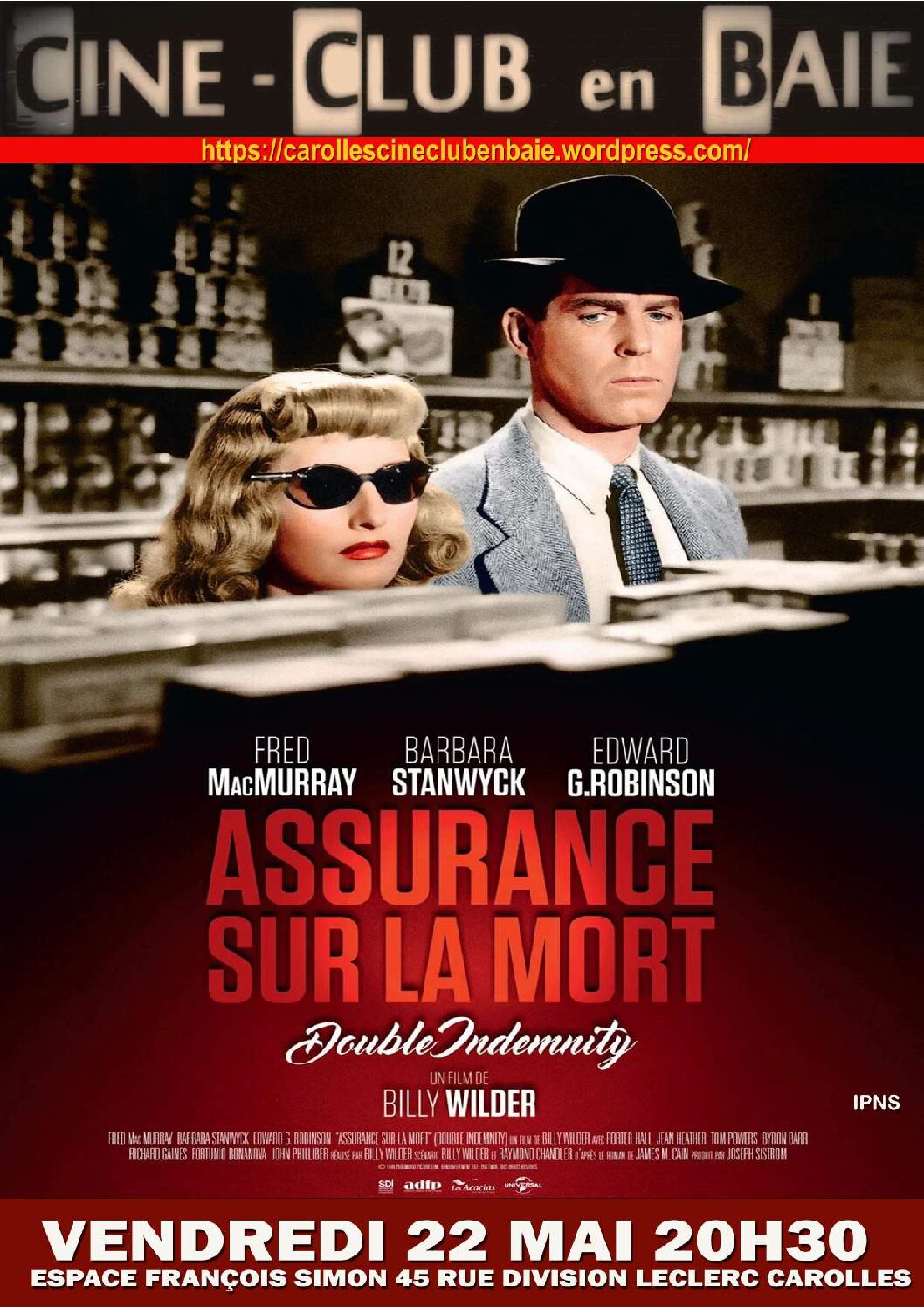 Cinéma – Assurance sur la mort – CAROLLES (22/05/2026)
