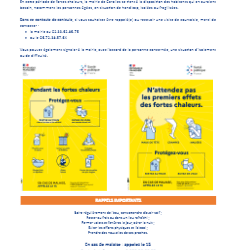 Informations fortes chaleurs