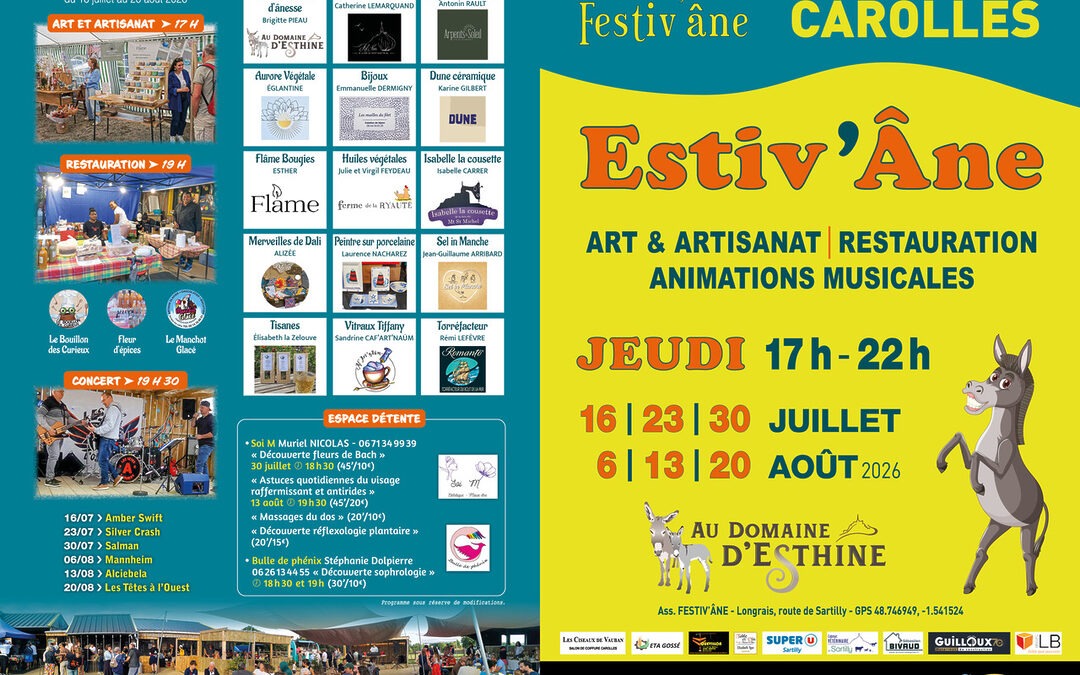 Estiv&rsquo;ânes 2026 – Au Domaine d&rsquo;Esthine