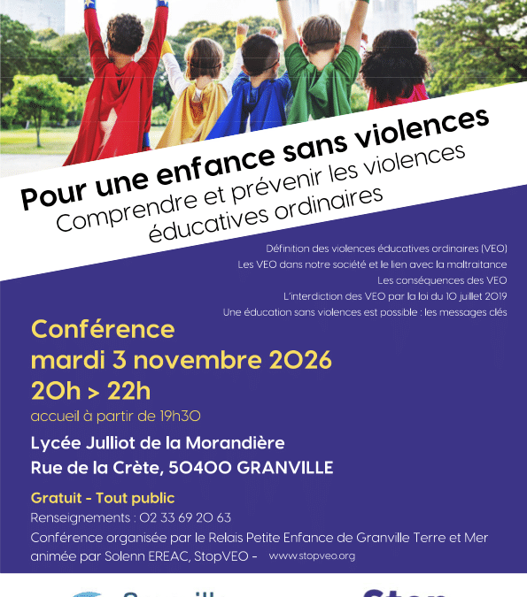 GTM Conférence – « Comprendre et prévenir les violences éducatives ordinaires » – 03/11/2026