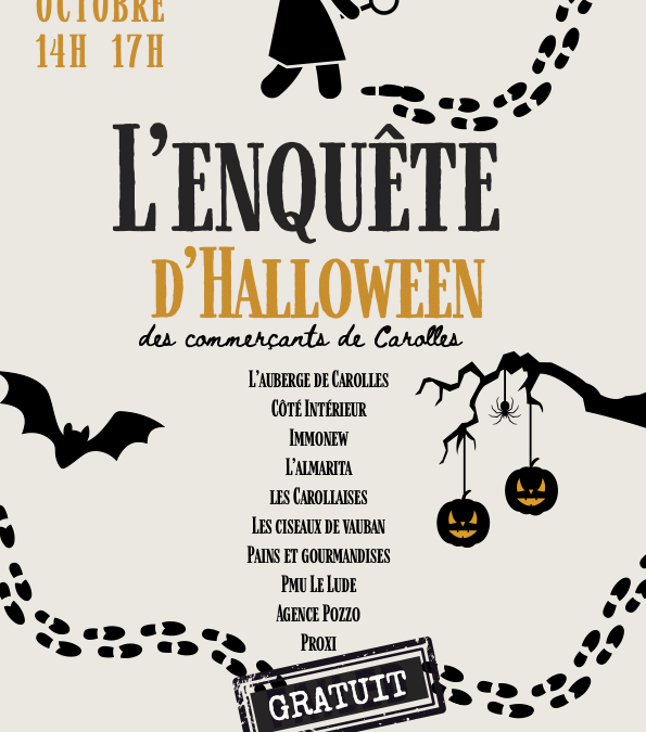 L&rsquo;enquête d&rsquo;Halloween – Samedi 31 octobre – de 14 h à 17 h